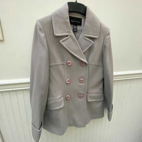 Victoria's Secret Wool Pea coat Size Large Gray Moda International - Picture 3 of 8